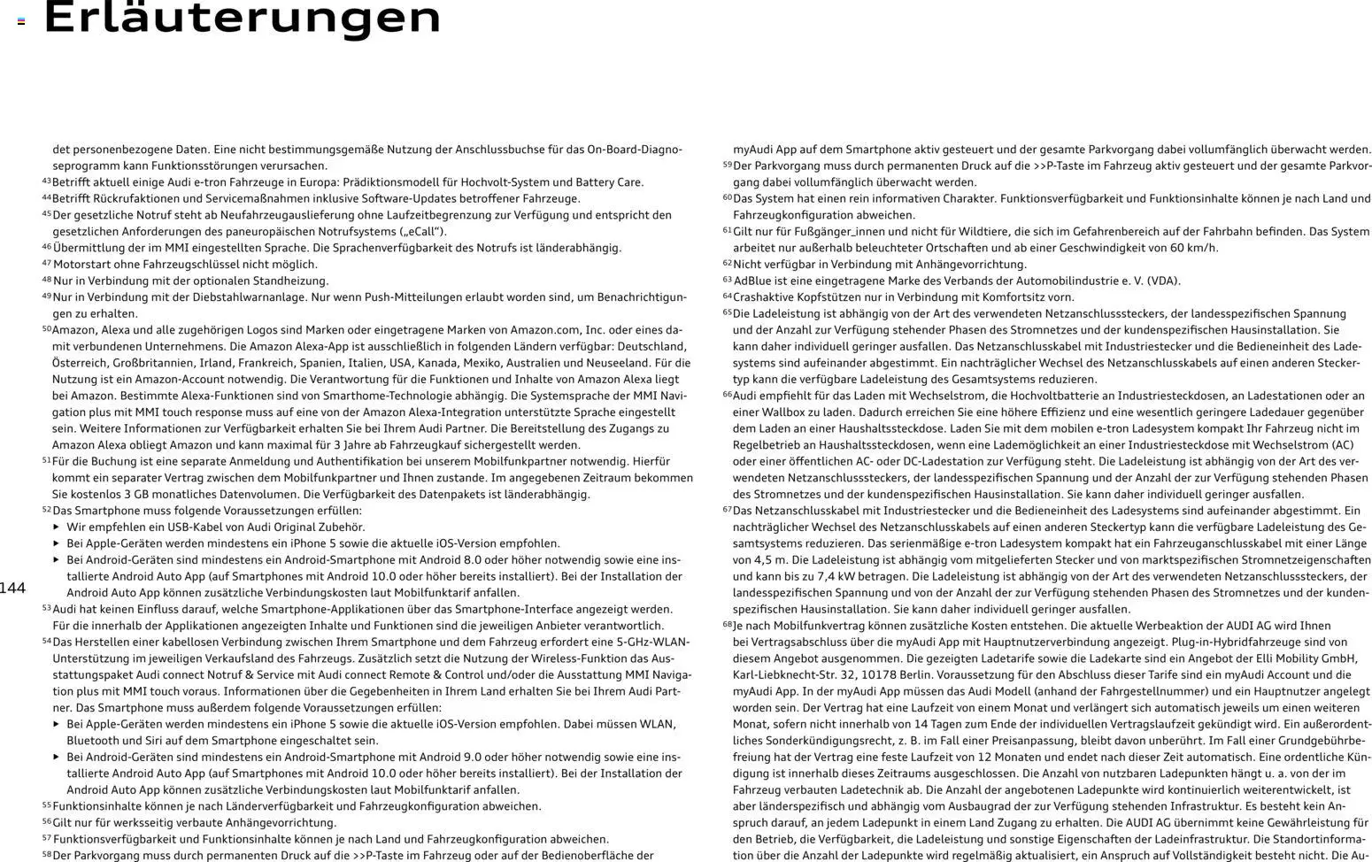 Audi A8 - Seite 144 - gültig ab 28.10.2025