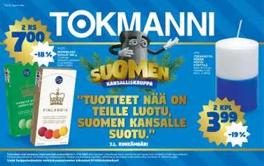 Esikatselu Tokmanni - Erikoisliite - Suomen Kansalliskauppa voimassa alkaen 01/12/2025