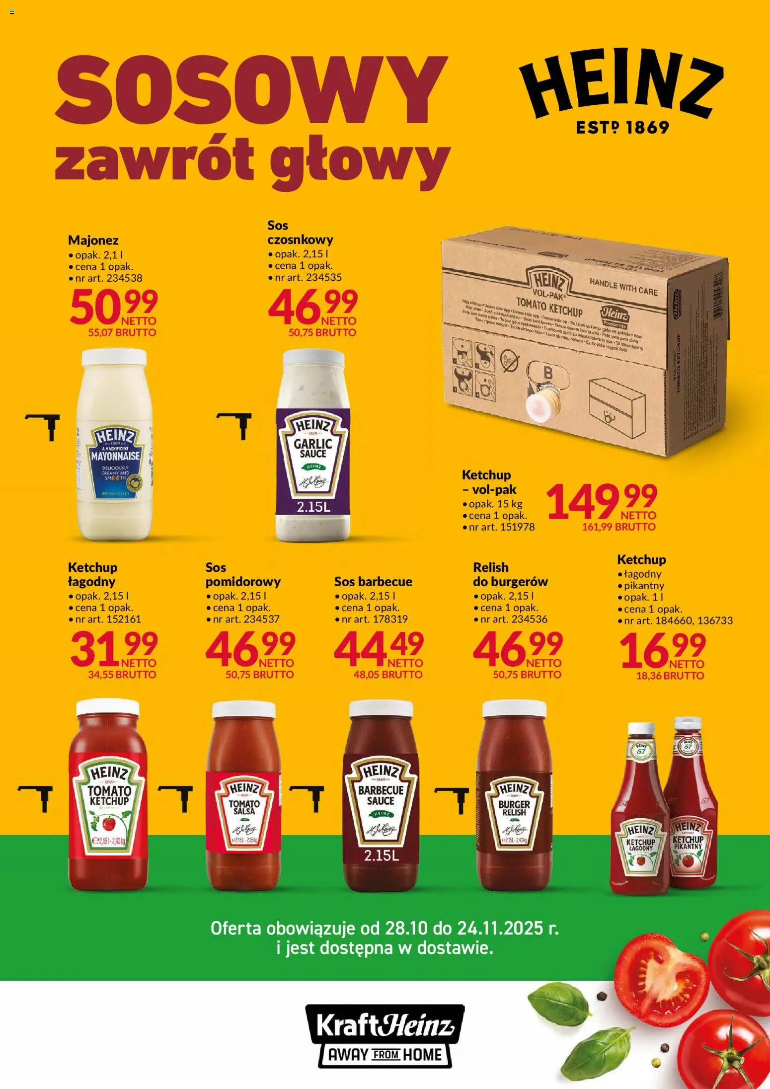 Makro Gazetka - HEINZ w dostawie - strona 1- ważny od 28.10.2025