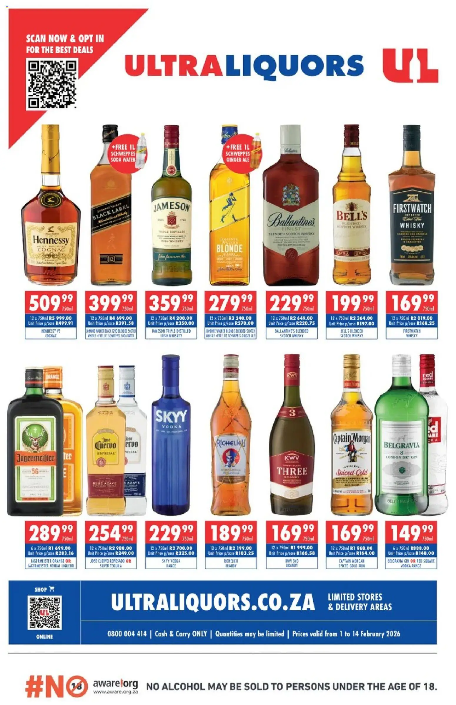 Ultra Liquors Specials - page 1- valid from 01/02/2026