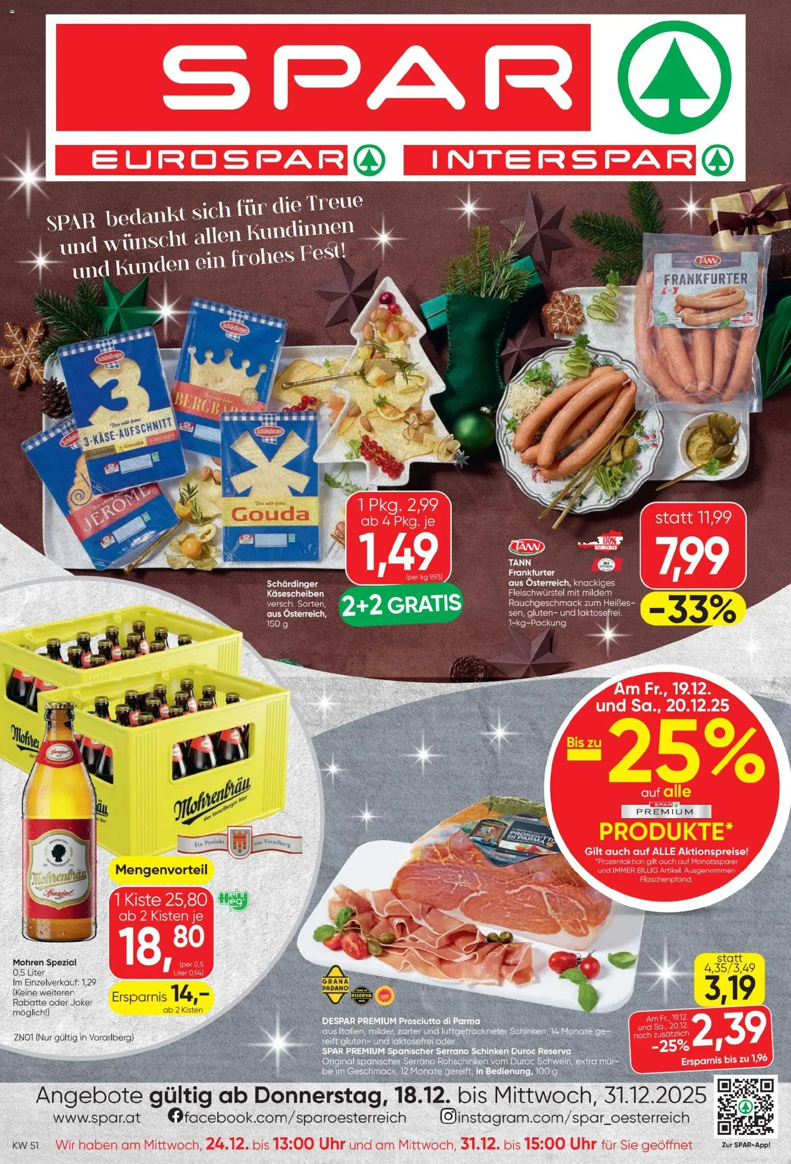 Spar Flugblatt - Seite 1- gültig ab 18.12.2025