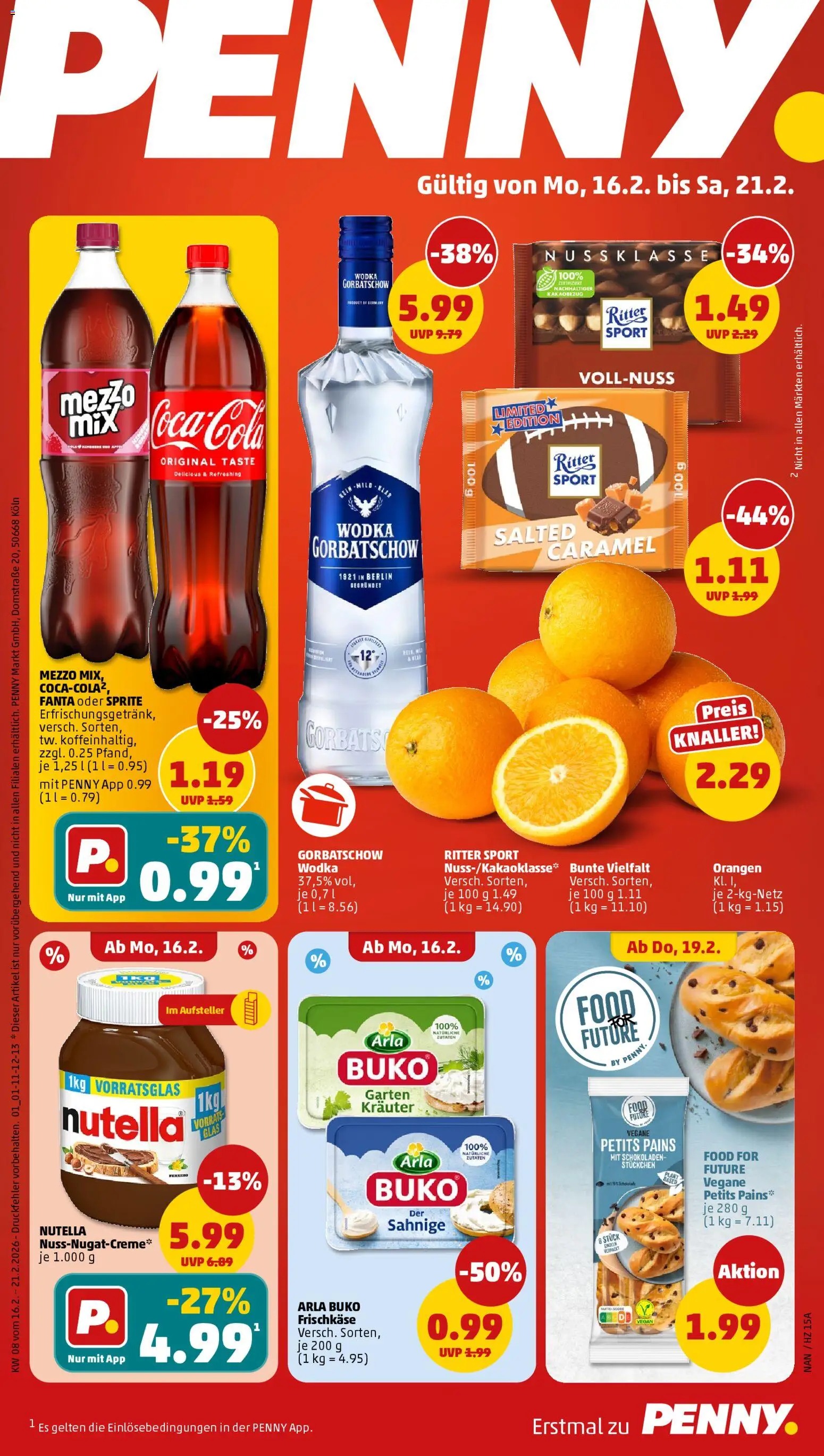 Penny Prospekt 	 - Seite 1 - gültig ab 16.02.2026