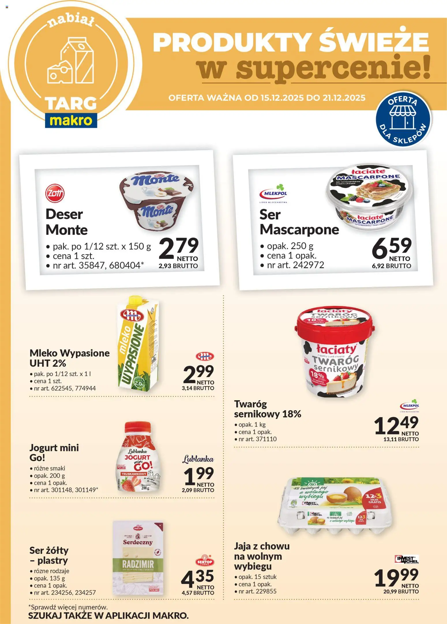Makro Gazetka - Oferta świeża w super cenach - strona 1- ważny od 15.12.2025
