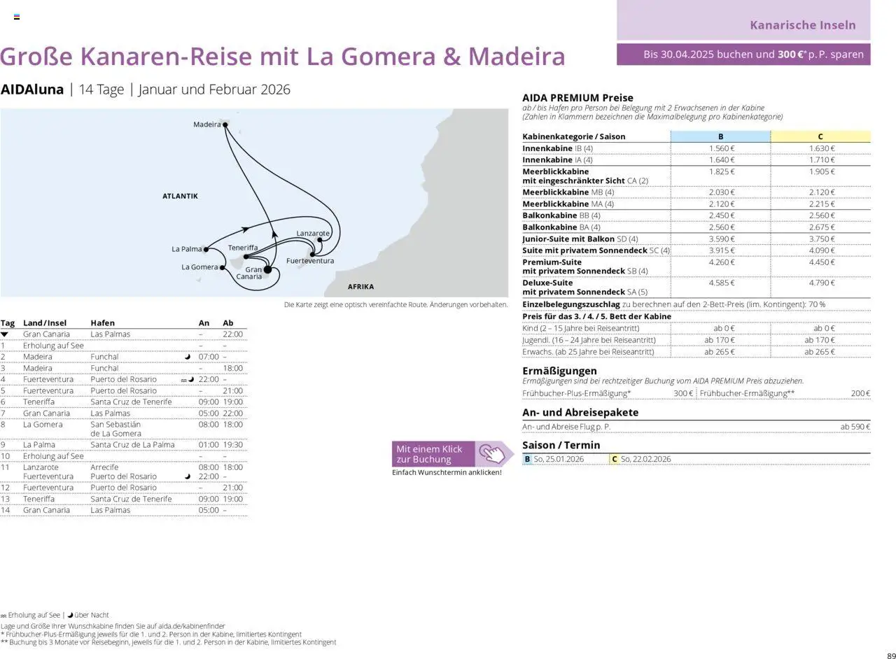 Aida Prospekt Winter 2025/26 - Seite 89 - gültig ab 01.10.2025