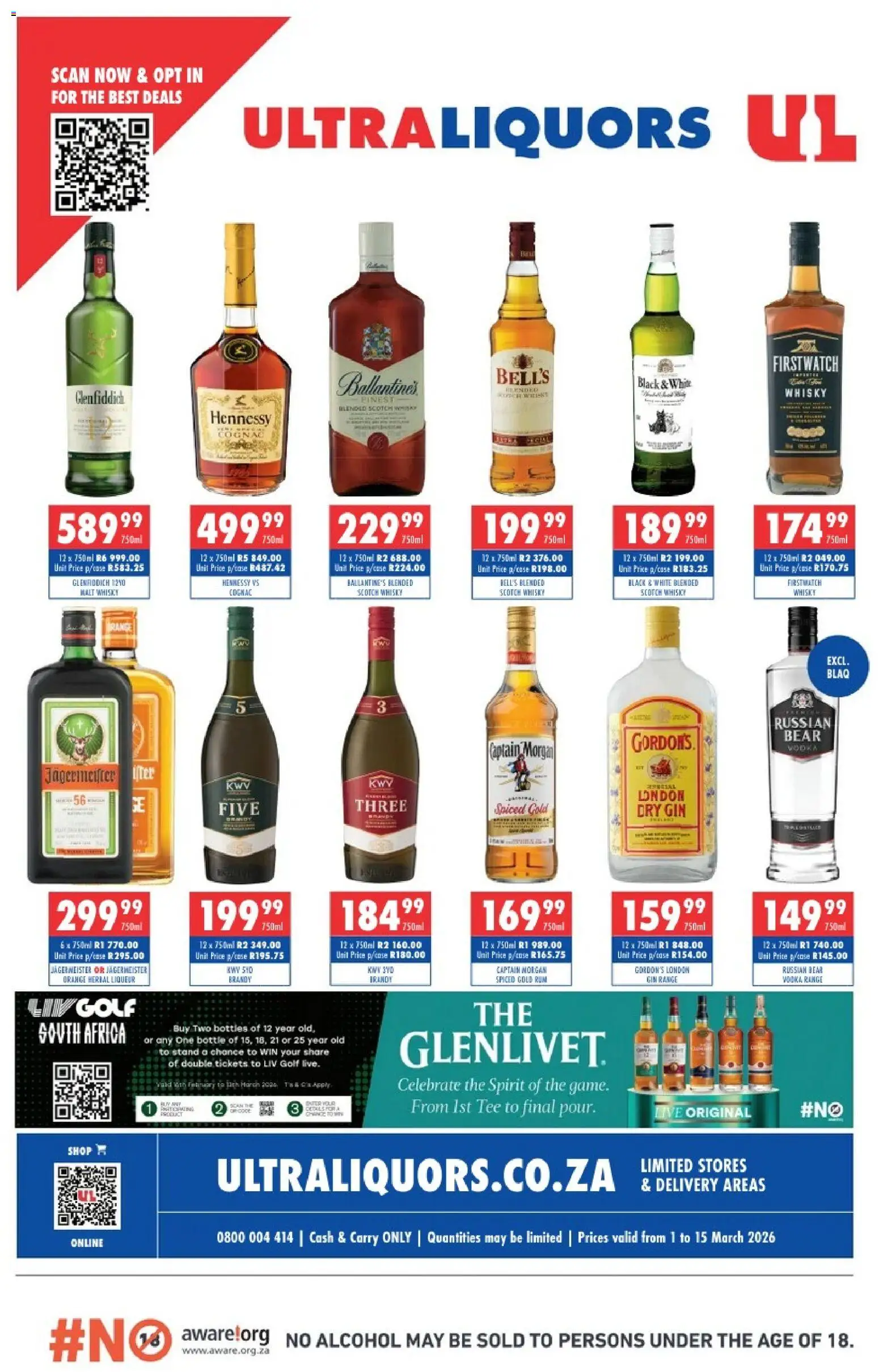 Ultra Liquors Specials - page 1- valid from 01/03/2026