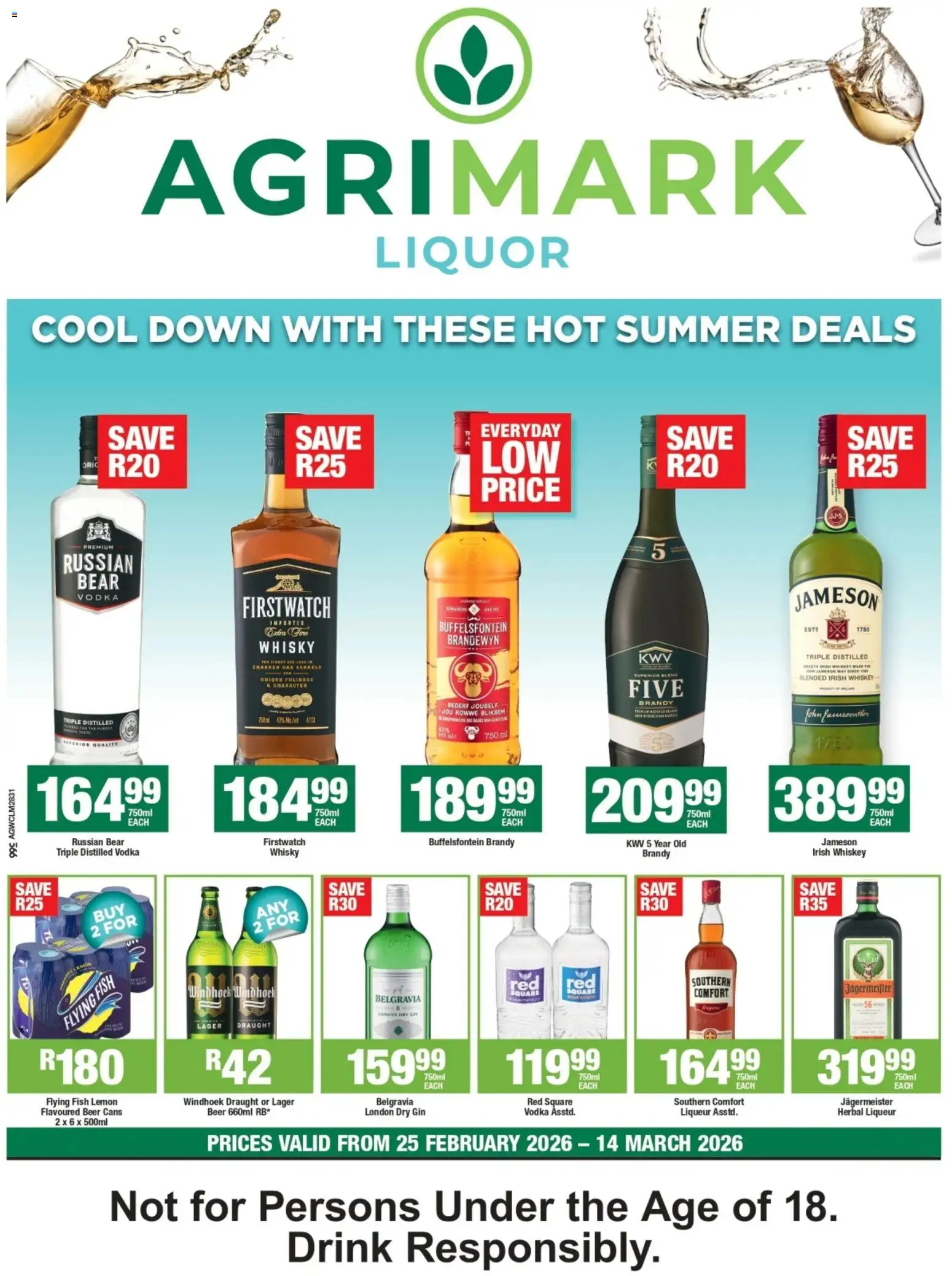 Agrimark Liquor Specials - page 1- valid from 25/02/2026