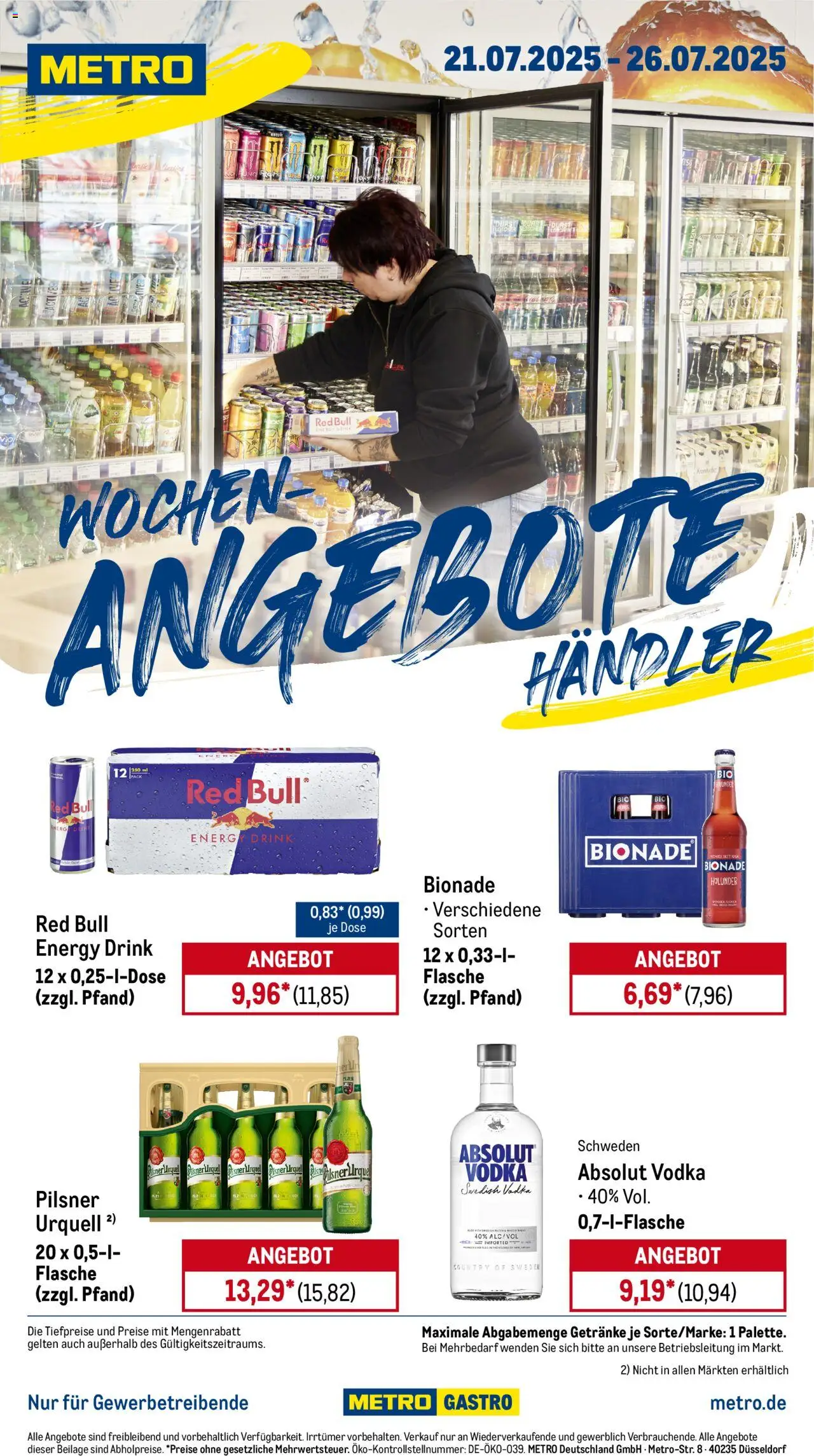 Metro Wochen-Angebote Händler - Seite 1 - gültig ab 21.07.2025