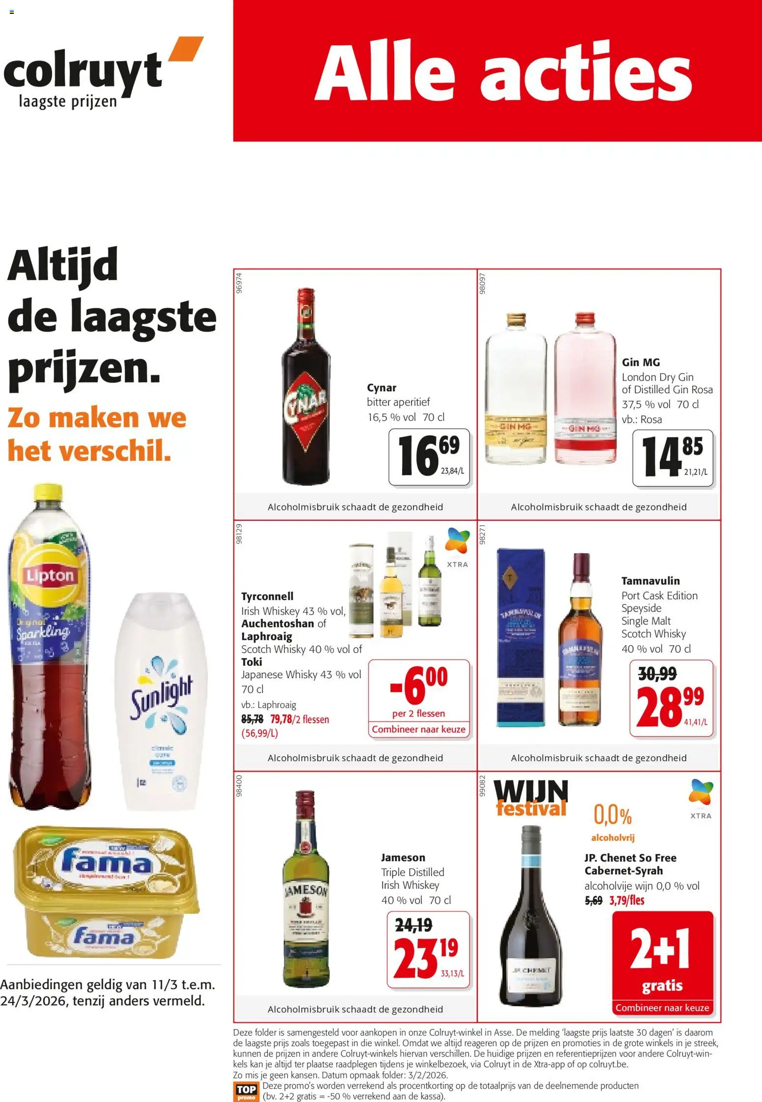 Colruyt folder / publicité - pagina 1- geldig vanaf 11/03/2026