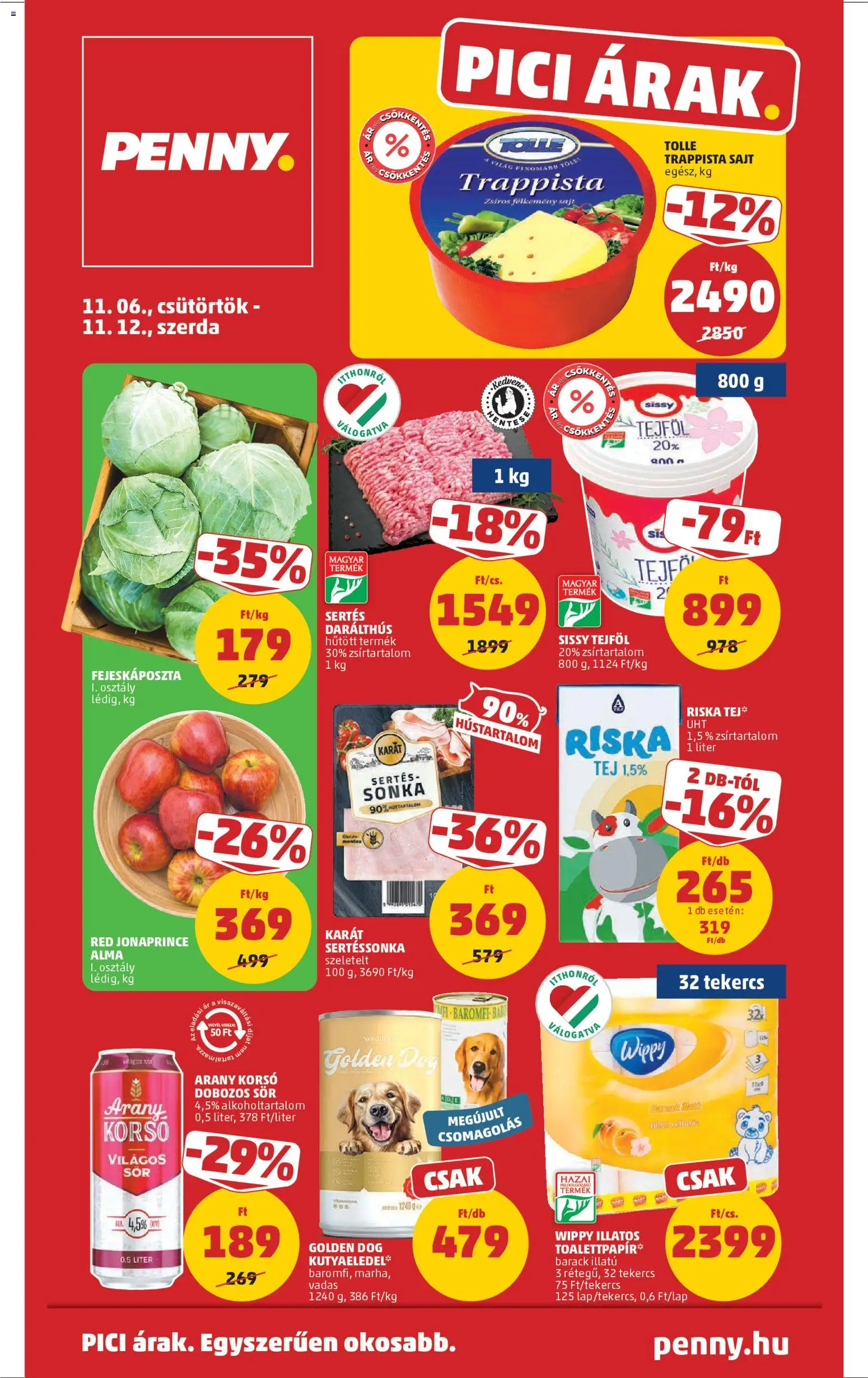 PENNY Akciós újság - 1oldal - érvényes 2025.11.06.-tól