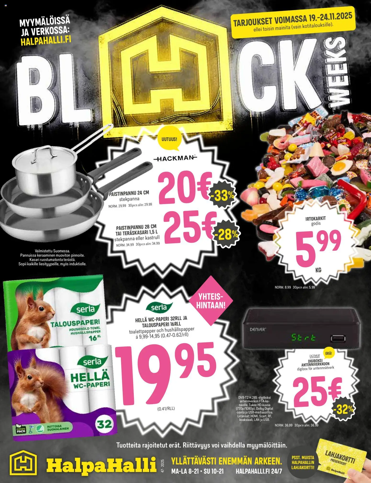 Halpa Halli - Black Friday - sivu 1- voimassa alkaen 19/11/2025