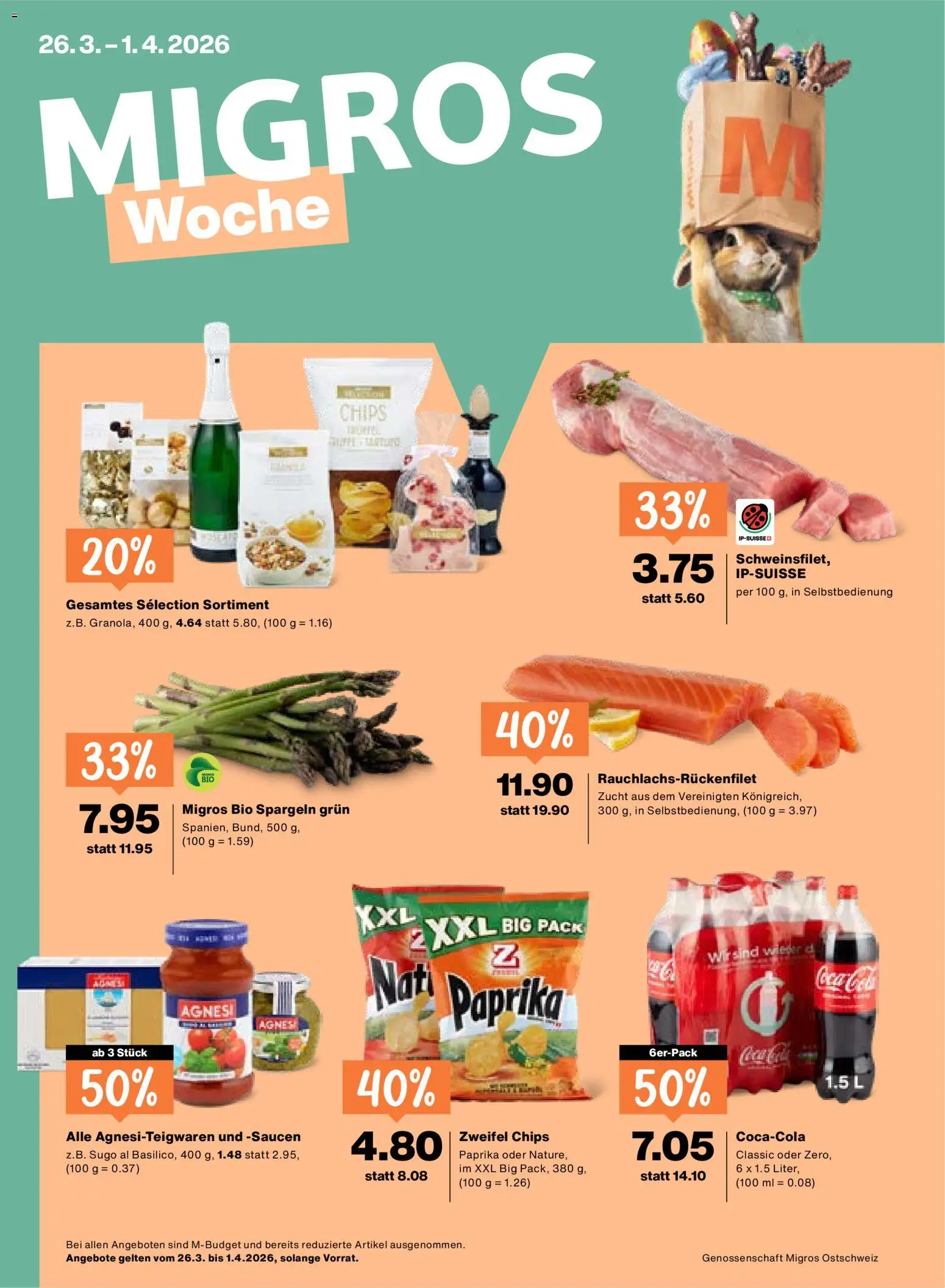 Migros aktionen - Seite 1- gültig ab 26.03.2026