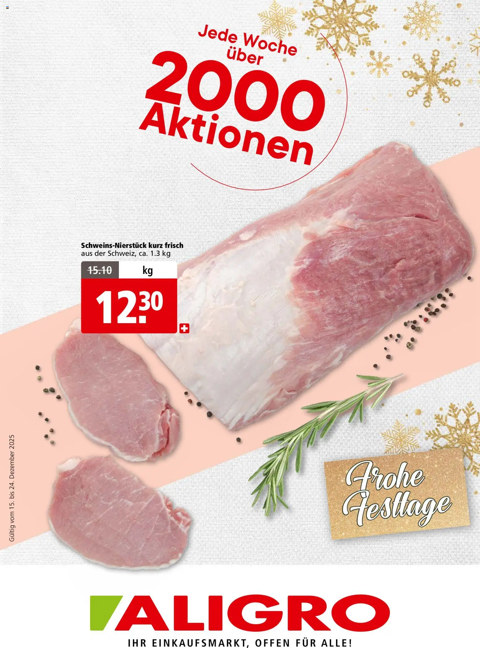 Aligro Frohe Festtage - Seite 1- gültig ab 15.12.2025