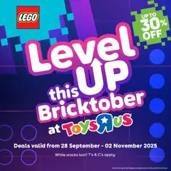 Preview Toys R Us Level Up With Bricktober valid from 28/09/2025