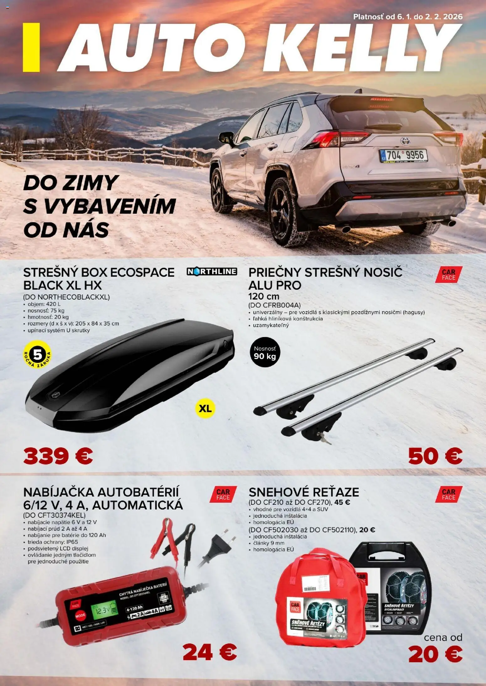 Auto Kelly leták - strana 1- platný od 06.01.2026