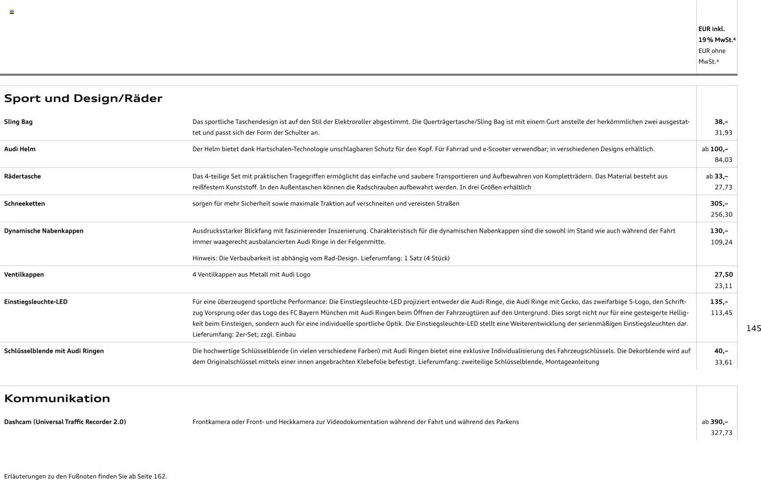 Audi Prospekt 	 - Seite 145 - gültig ab 28.10.2025