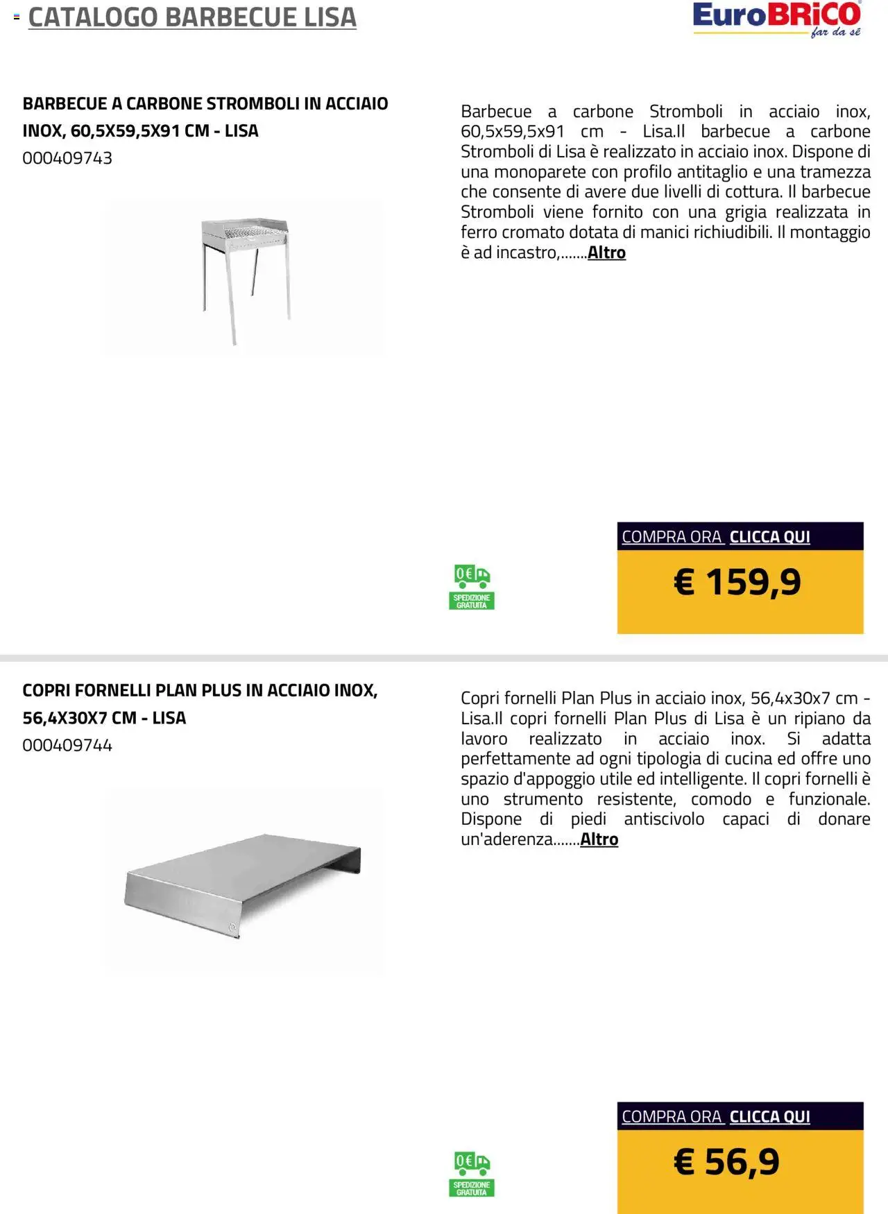 Eurobrico Barbecue Lisa catalogo - pagina 12 - valido dal 23/07/2025