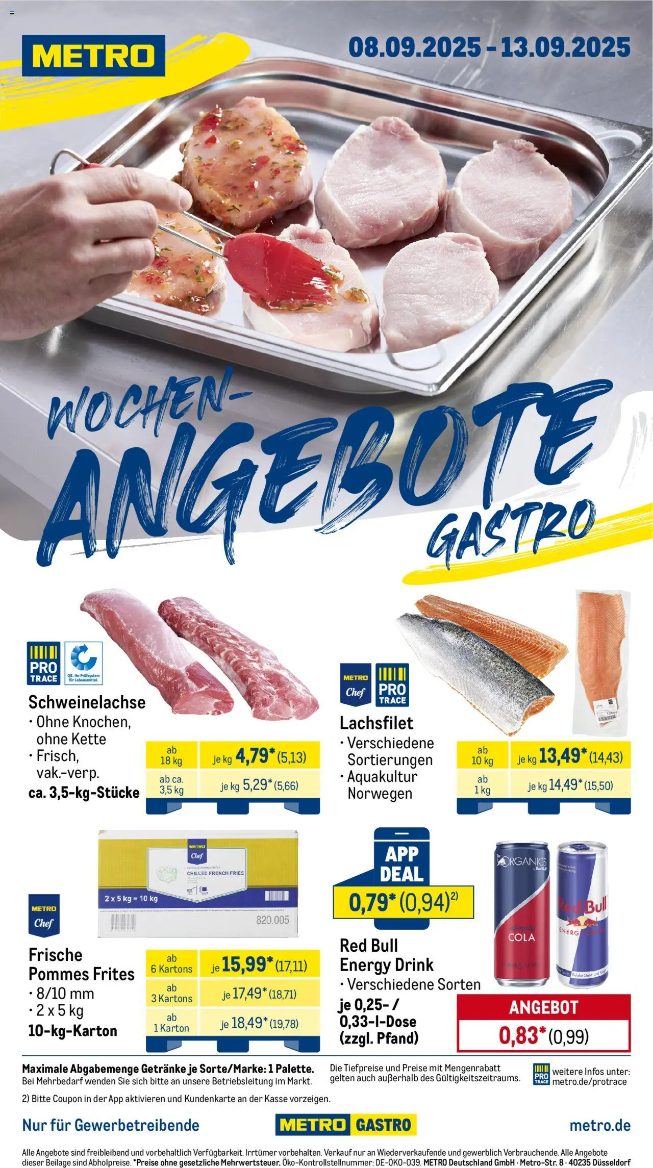 Metro Wochen-Angebote Gastro - Seite 1 - gültig ab 08.09.2025
