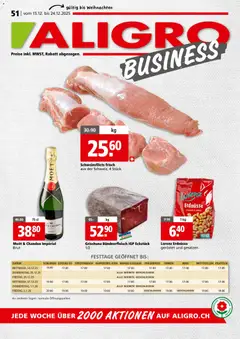 Vorschau Aligro Aktionen Business Schlieren, Gossau SG, Frauenfeld, Rapperswil-Jona, Sargans, Bern, Brüttisellen, Pratteln, Emmen, Spreitenbach gültig ab 15.12.2025