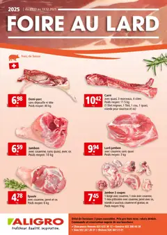 Vorschau Aligro Aktionen Foire au Lard Chavannes, Matran, Genève, Sion gültig ab 27.10.2025