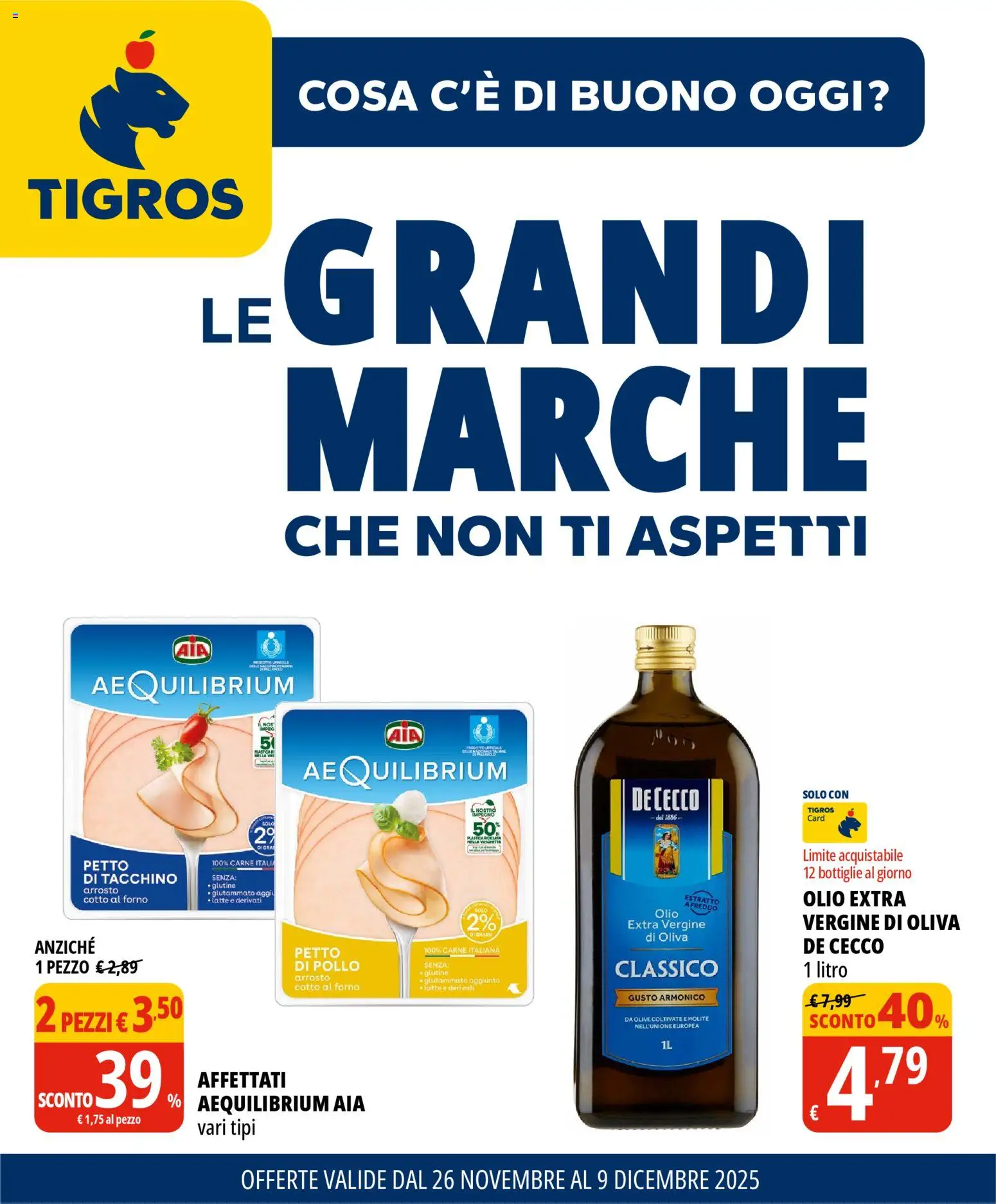 Volantino Tigros	 - pagina 1 - valido dal 26/11/2025