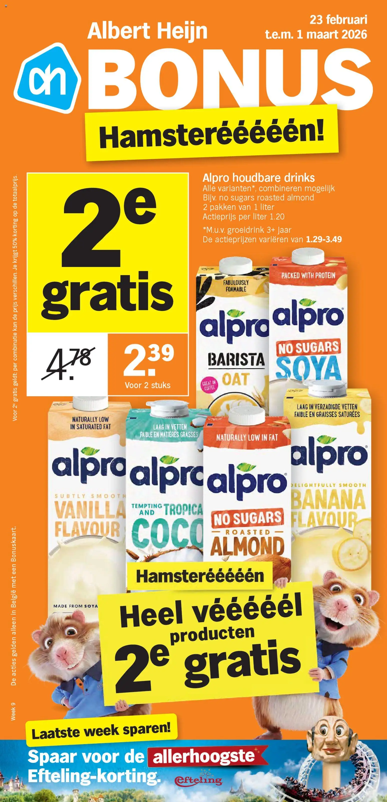 Albert Heijn folder week  / de la semaine 9 - pagina 1- geldig vanaf 23/02/2026