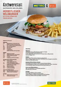 Vorschau Metro - Kochwerkstatt Herbstlicher Wildburger gültig ab 22.08.2025