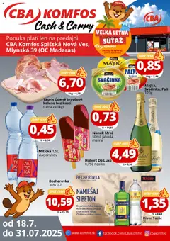 CBA Komfos leták platný od 18.07.2025
