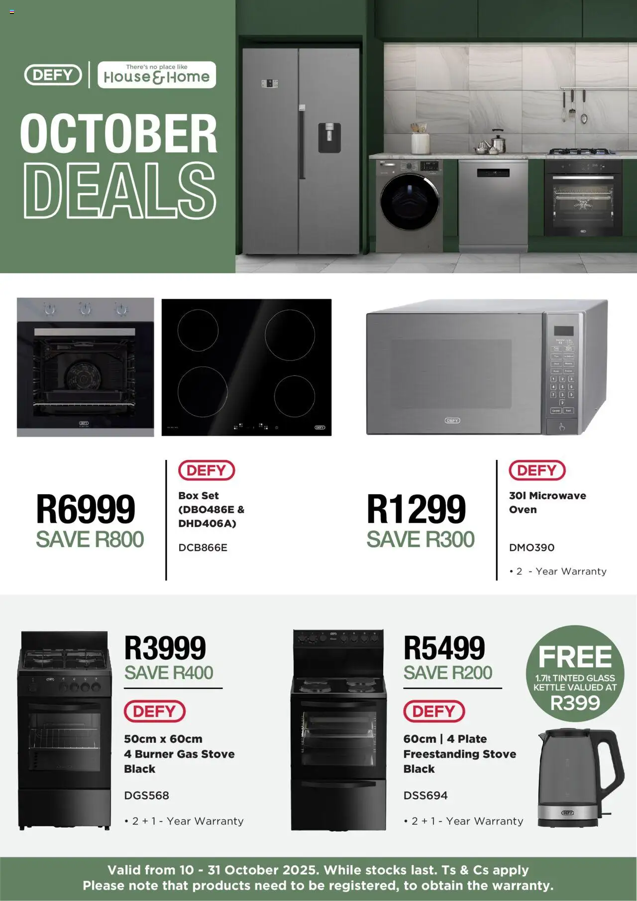 House and Home DEFY October Deals - page 1- valid from 10/10/2025
